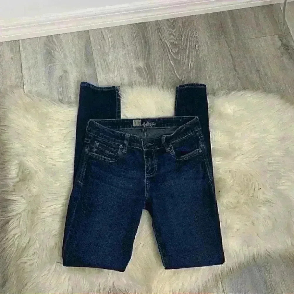 Kut from the Kloth DIANA RELAXED FIT SKINNY dark wash sz 4